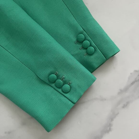 Sezane Romane Jacket in Kelly Green Size 12 Preppy french chic oversize blazer - Picture 10 of 13